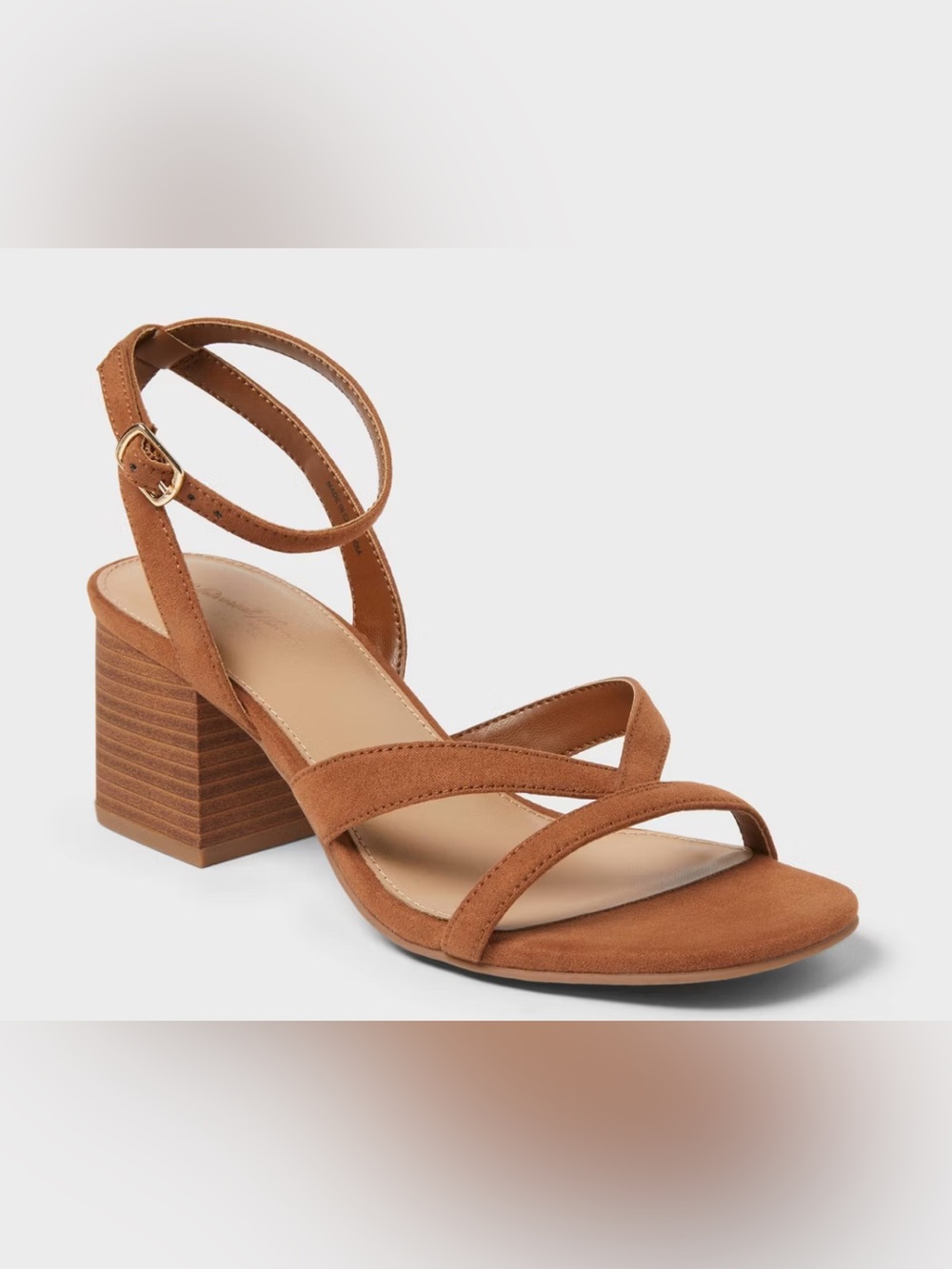 Universal Thread Cognac Crisscross Block Heel Sandals
